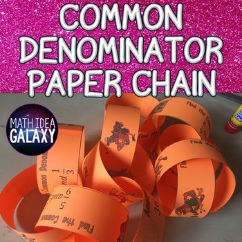 Preview of Common Denominator Activity - Paper Chain