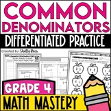 Finding Common Denominators Worksheets