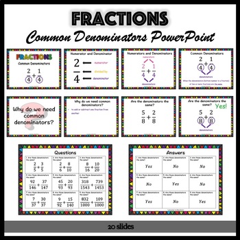 Common Denominator Powerpoint Worksheets Teaching Resources Tpt