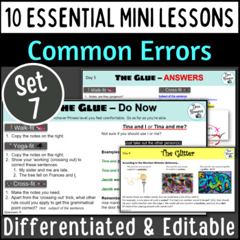 Preview of Common Errors in Writing and Speaking