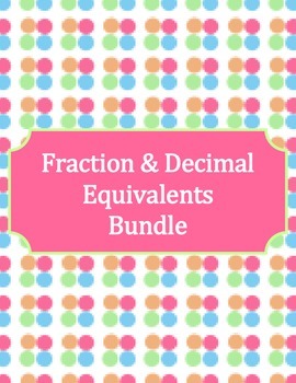 Preview of Common Faction & Decimal Equivalents Bundle