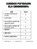 Common Formative Assessment ELA