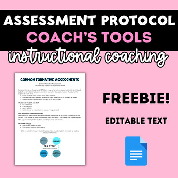 Preview of Common Formative Assessment Protocol - Instructional Coach's Tools FREEBIE