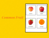 Common Fruit • Three Part Cards • Montessori • Flash Cards