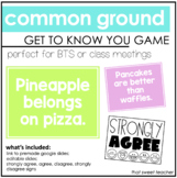 Common Ground | Back to School Get to Know You Game | Goog