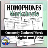 Common Homophones Worksheets - Commonly Confused Words and