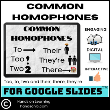 Preview of Common Homophones for Google Slides