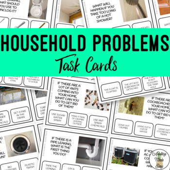 Preview of Common Household Problems Task Cards