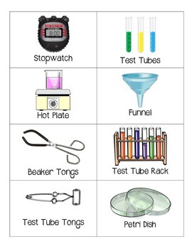Common Lab Equipment Card Sort by Breda Science and History | TpT