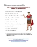 Common Latin Terms and Phrases in American Government Worksheet