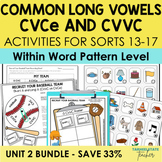 Common Long Vowel Patterns CVCe and CVVC Activities Games 
