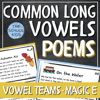 Preview of Decodable Poems Long a Long e Long i Long o Magic e Vowels Science of Reading