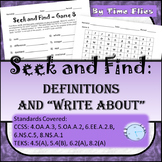 Math Terms and Definitions Activity