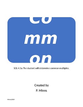 Preview of Common Multiples Poster, Notes, Worksheets and more