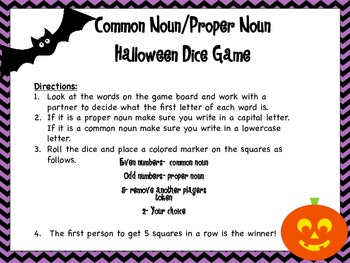 noun game dice halloween common proper