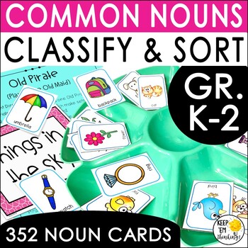 Preview of Common Nouns Category Sorting & Classifying Vocabulary Games and Activities