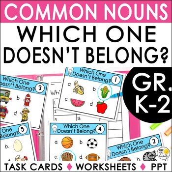Preview of Common Nouns Which One Doesn't Belong? Classifying Vocabulary Activities