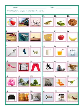 Common Nouns Pre-Kindergarten Worksheet by English and Spanish Language ...