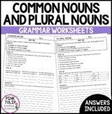 Common Nouns and Plural Nouns - Grammar Worksheets with Answers