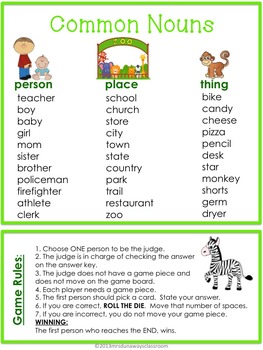 Common Nouns at the Zoo by Mrs Dunaways Classroom | TpT