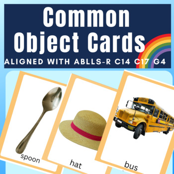 Preview of Common Object Picture Cards for ABA Autism ABLLS-R C14 C17 & G4 with Photos