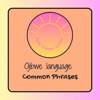 Preview of Common Ojibwe Phrases Poster