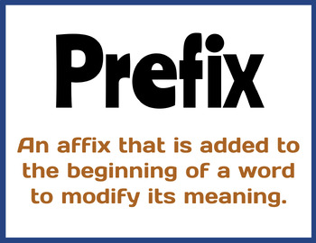 Preview of Common Prefixes (Bulletin Board, Flashcards & Handout)