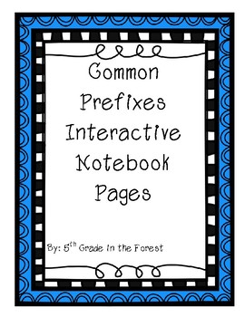 Preview of Common Prefixes Interactive Notebook Pages