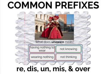 Preview of Common Prefixes (set 1) Boom Cards