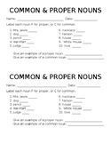 Common & Proper Noun Practice