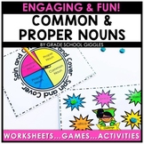 Common & Proper Nouns: Noun Sorts, Worksheets, Center Game
