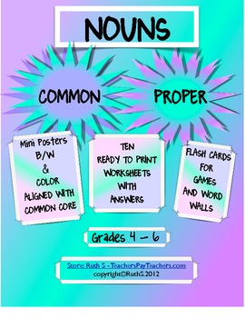 common proper nouns worksheets by ruth s teachers pay teachers