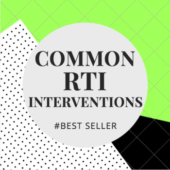 Preview of Common RTI Interventions {editable}