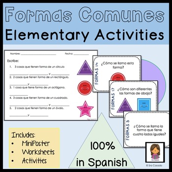 Preview of Spanish 2d Shapes worksheets Actividades con Formas Comunes