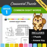 Common Sight Words Crossword Puzzle #1 (1st Grade)