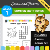 Common Sight Words Crossword Puzzle #4 (1st Grade)