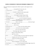 Common Word Errors Senior Student Worksheet