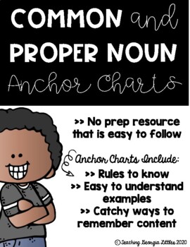 Preview of Common and Proper Noun [Anchor Charts]