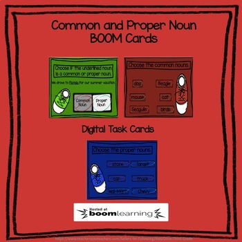 Preview of Common and Proper Noun BOOM Cards- Digital Task Cards