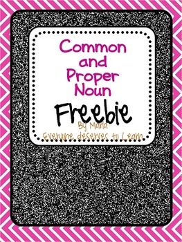 Preview of Common and Proper Noun Freebie