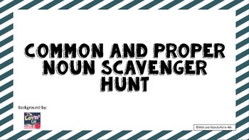 Common and proper nouns hunt