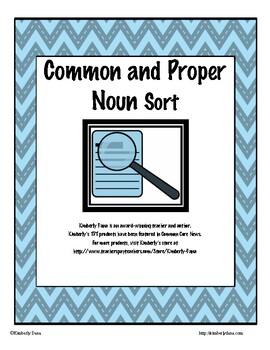 Preview of Common and Proper Noun Sort