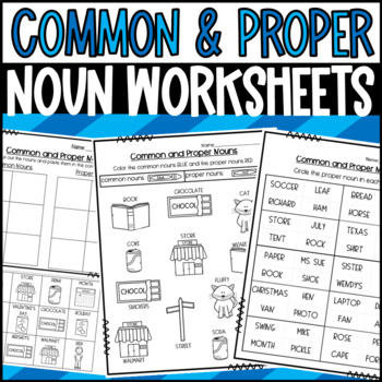 Common and Proper Noun Worksheets by Designed by Danielle | TpT