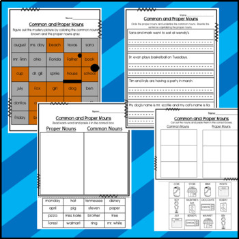 Common and Proper Noun Worksheets by Designed by Danielle | TpT