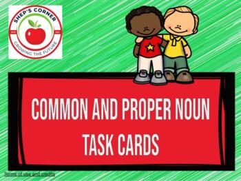 Preview of Common and Proper Noun Task Cards