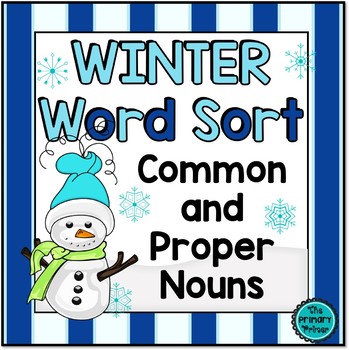 Preview of Common and Proper Nouns  A Winter Word Sort