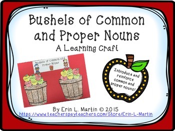 Preview of Common and Proper Noun Learning Craft
