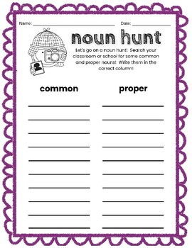 Common and proper nouns hunt