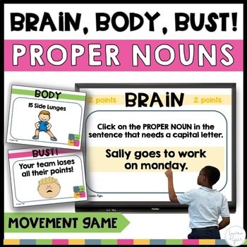 Preview of Common and Proper Nouns Game Interactive PowerPoint