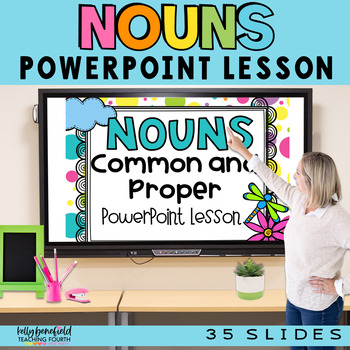 Preview of Common and Proper Nouns Identifying Parts of Speech Lesson Review Powerpoint